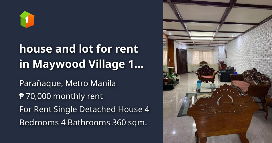 House and lot for rent in Maywood Village 1 President's Ave Paranaque