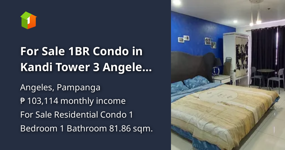 For Sale 1BR Condo in Kandi Tower 3 Angeles City Pampanga [Condo 🏙️] (March 2024) in Angeles