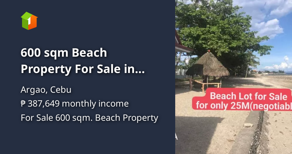 600 sqm Beach Property For Sale in Argao Cebu [Beach Property 🏖️