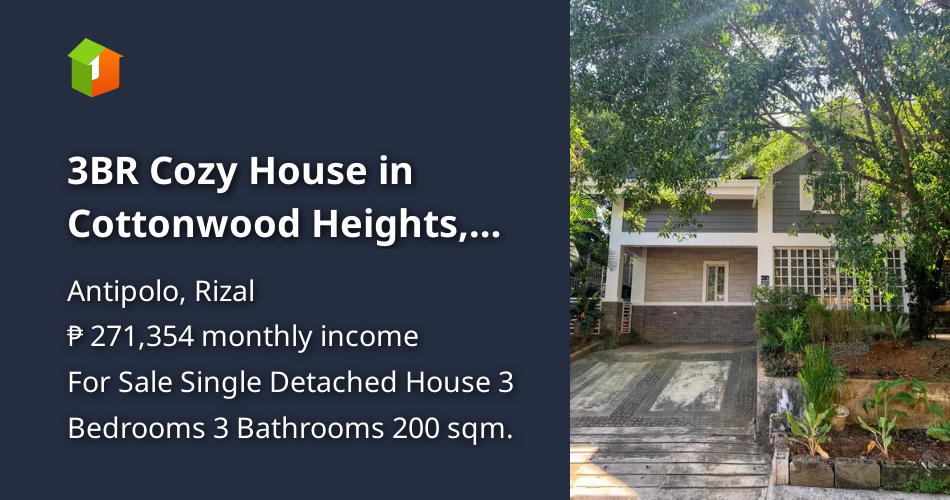 3BR Cozy House in Cottonwood Heights, Antipolo, Rizal [House and Lot 🏘️