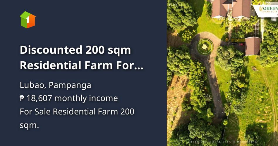 Discounted 200 sqm Residential Farm For Sale in Lubao Pampanga [Lot 🚜