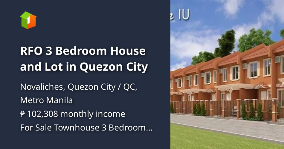 RFO 3 Bedroom House and Lot in Quezon City [House and Lot 🏘️] (November