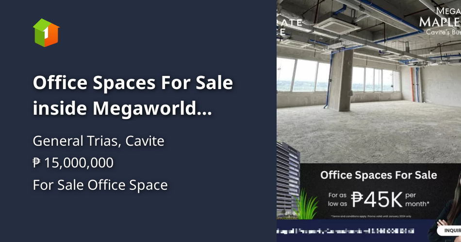 Office Spaces For Sale inside Megaworld Township the BGC of South