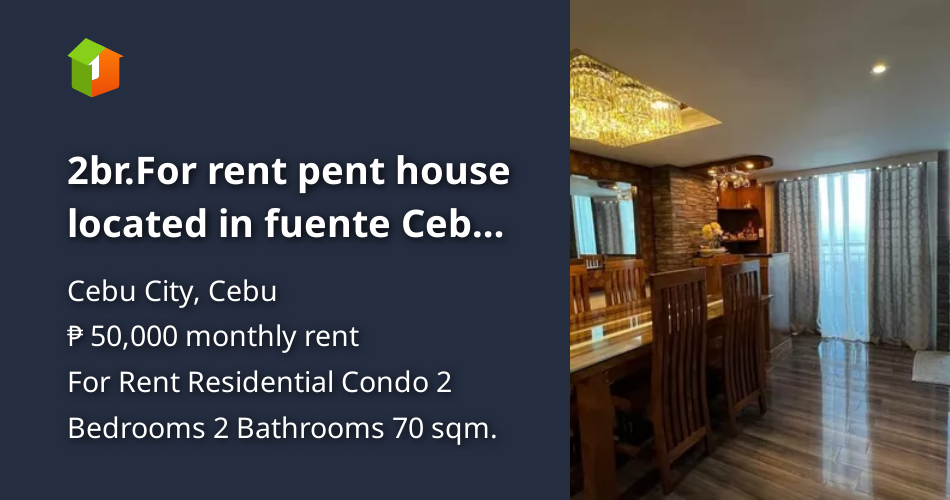 2br.For rent pent house located in fuente Cebu city [Condo 🏙️] (May