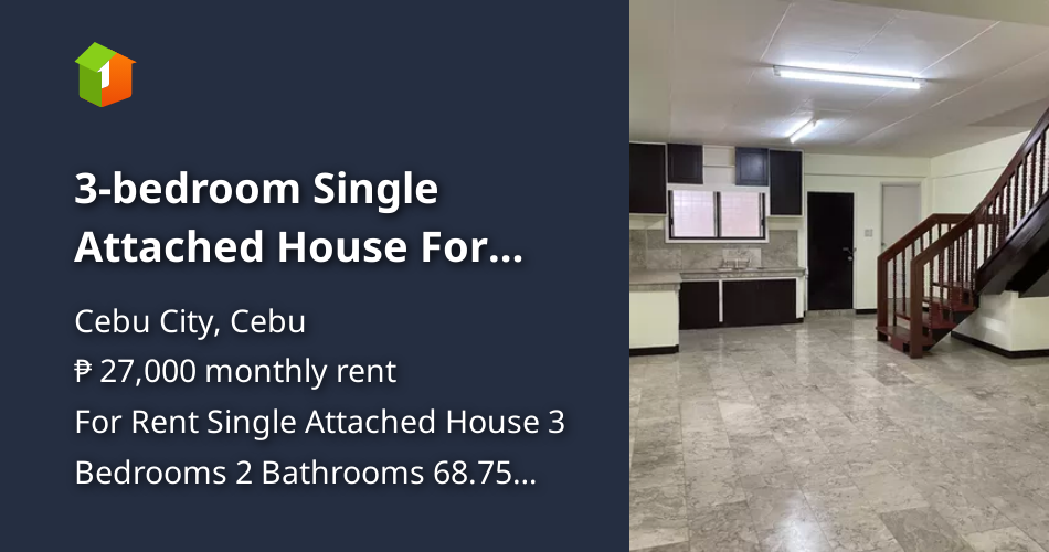 3bedroom Single Attached House For Rent in Guadalupe, Cebu City, Cebu