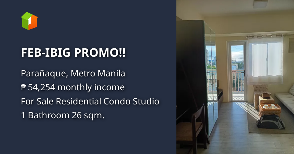FEB-IBIG PROMO!! [Condos 🏙️] (February 2022) in Parañaque, Metro Manila ...