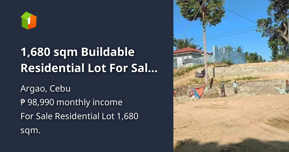 1,680 sqm Buildable Residential Lot For Sale in Argao Cebu [Lot 🚜] (May
