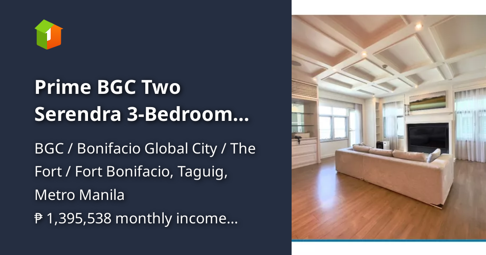 Prime BGC Two Serendra 3Bedroom Penthouse for Sale at , Taguig, The