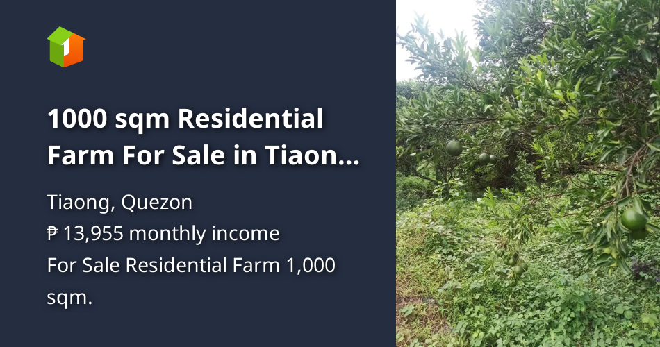 1000 sqm Residential Farm For Sale in Tiaong Quezon [Lot 🚜] (August