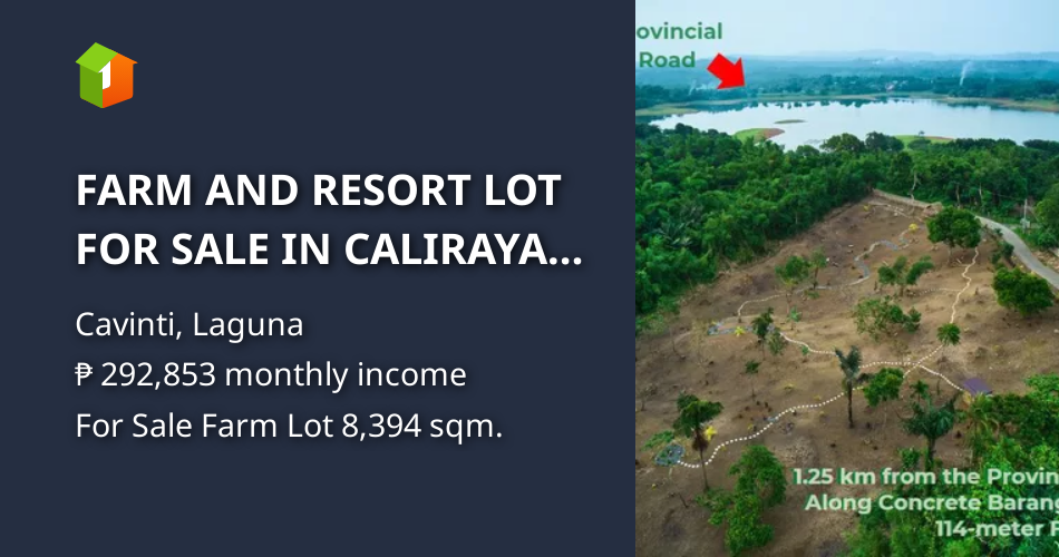 FARM AND RESORT LOT FOR SALE IN CALIRAYA CAVINTE LAGUNA [Lot 🚜] (March