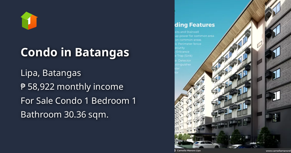 Condo in Batangas [Condo 🏙️] (February 2022) in Lipa, Batangas for sale