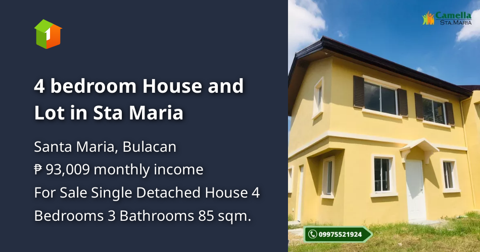4 bedroom House and Lot in Sta Maria [House and Lot 🏘️] (November 2021