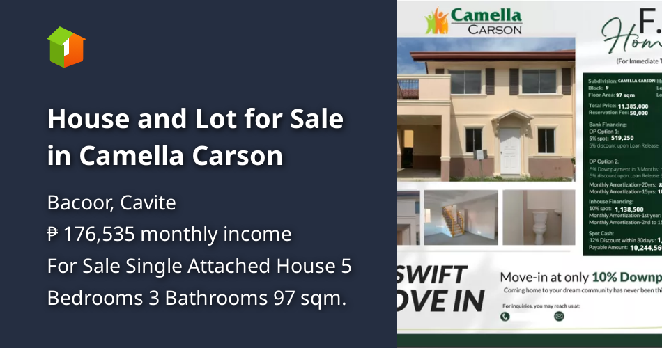 House and Lot for Sale in Camella Carson [House and Lot 🏘️] (February
