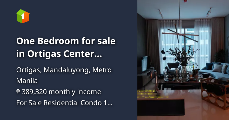 One Bedroom for sale in Ortigas Center Mandaluyong Metro Manila [Condo