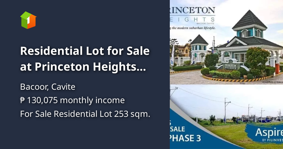 Residential Lot for Sale at Princeton Heights Bacoor [Lot 🚜] (August 2023) in Bacoor, Cavite for