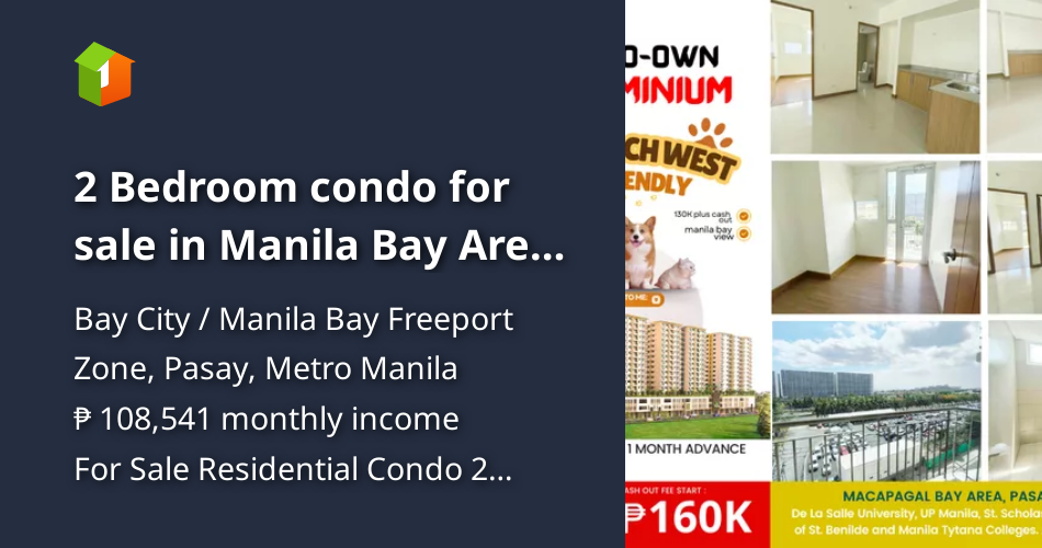 2 Bedroom condo for sale in Manila Bay Area Pasay [Condos 🏙️] (October
