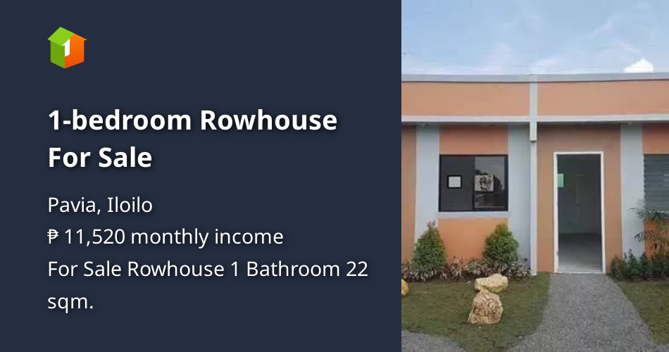 1bedroom Rowhouse For Sale [House and Lot 🏘️] (August 2023) in Pavia