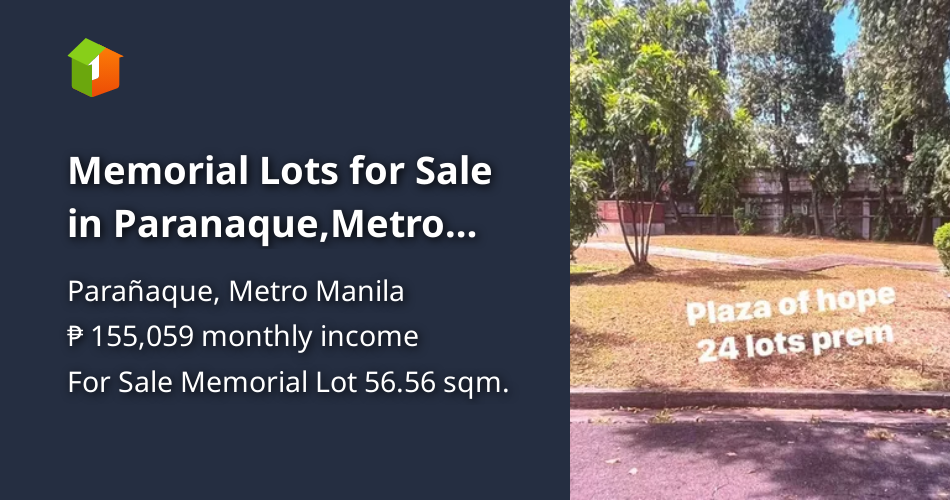 Memorial Lots for Sale in Paranaque,Metro Manila [Lot 🚜] (September