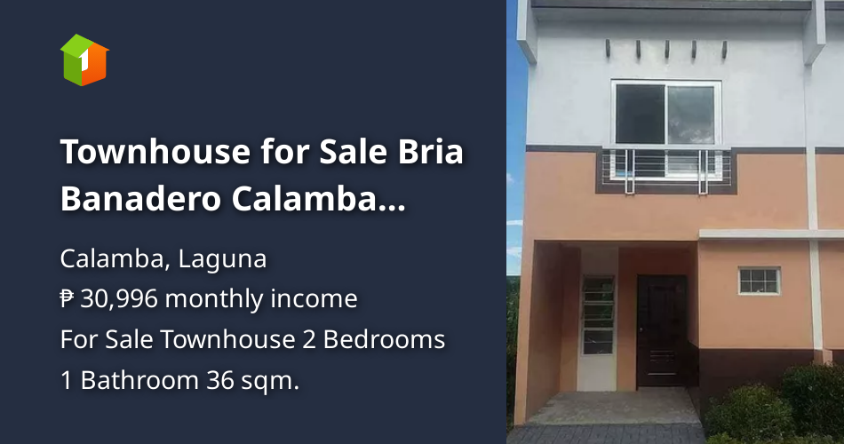Townhouse for Sale Bria Banadero Calamba Laguna malapit sa bayan [House