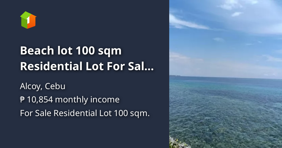 Beach lot 100 sqm Residential Lot For Sale in Alcoy Cebu [Lot 🚜