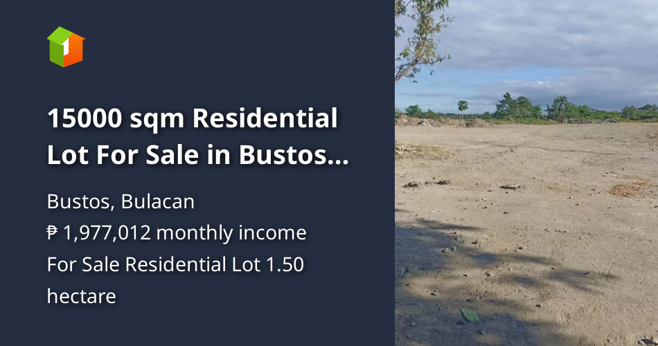 15000 sqm Residential Lot For Sale in Bustos Bulacan [Lot 🚜] (June 2023