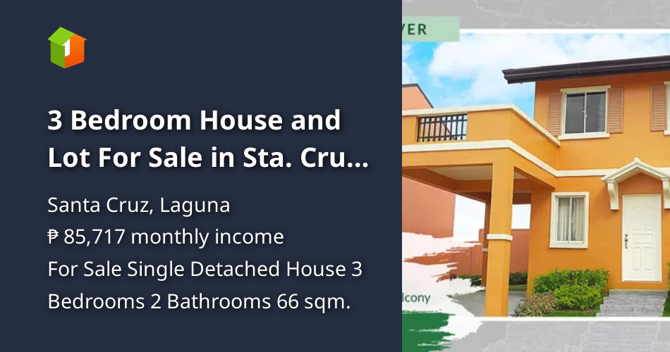 3 Bedroom House and Lot For Sale in Sta. Cruz, Laguna [House and Lot 🏘️