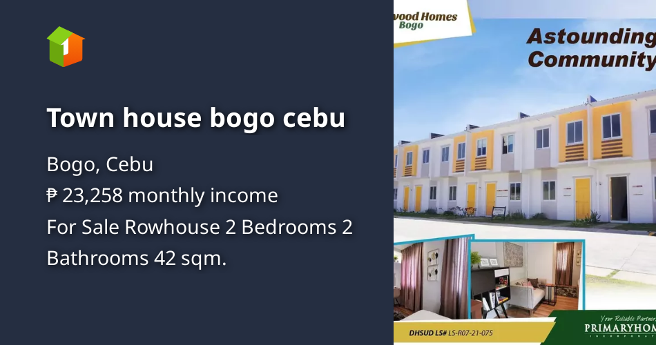 Town house bogo cebu [House and Lot 🏘️] (April 2022) in Bogo, Cebu for sale