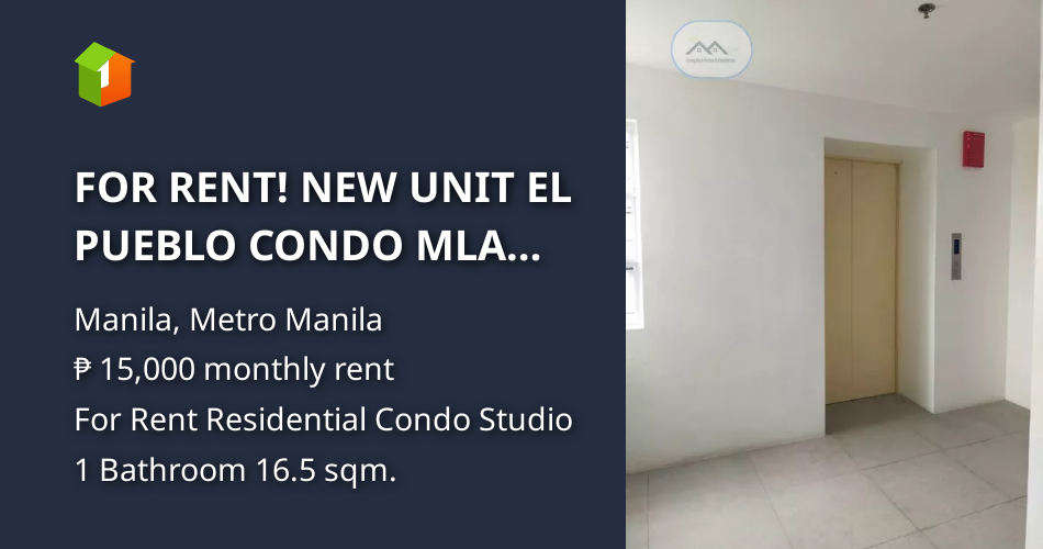 FOR RENT! NEW UNIT EL PUEBLO CONDO MLA WALKING DIST TO PUP MAIN CAMPUS ...