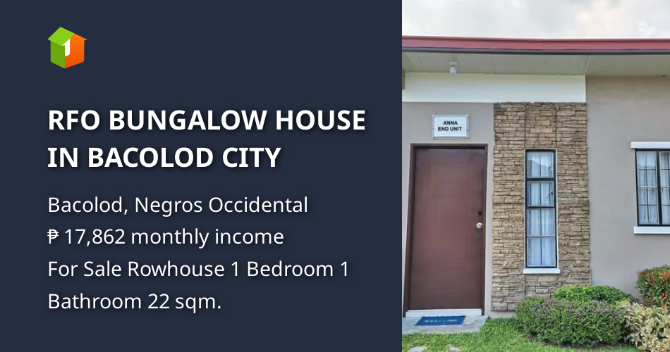 RFO BUNGALOW HOUSE IN BACOLOD CITY [House and Lot 🏘️] (April 2023) in