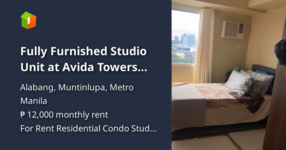 Fully Furnished Studio Unit at Avida Towers Altura for Rent [Condo 🏙️