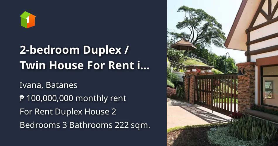 2bedroom Duplex / Twin House For Rent in Ivana Batanes ayala amaia