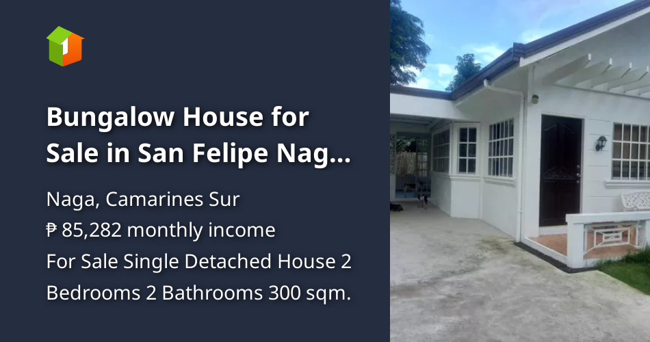 Bungalow House for Sale in San Felipe Naga City [House and Lot 🏘️