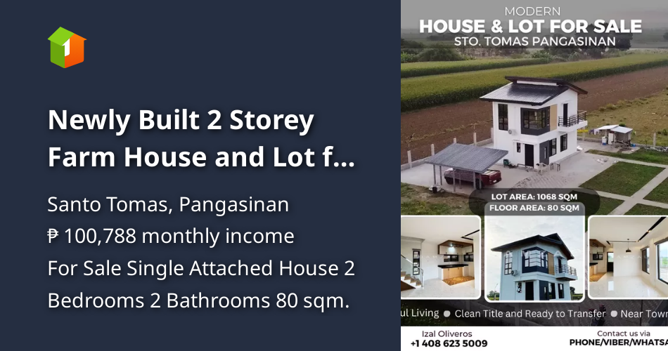Newly Built 2 Storey Farm House and Lot for Sale in Pangasinan [House
