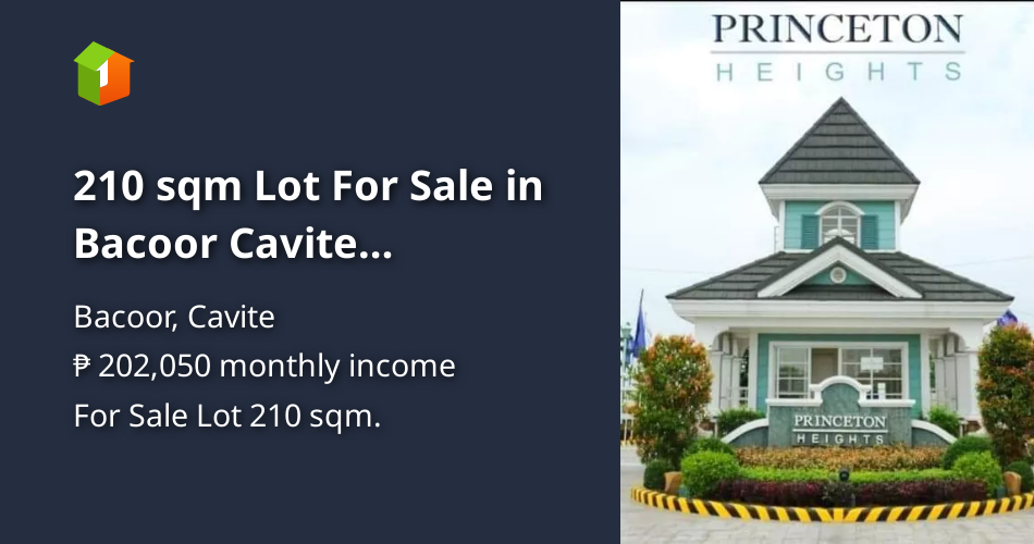 210 sqm Lot For Sale in Bacoor Cavite Princeton Heights Along Hiway [Lot 🚜] (March 2024) in