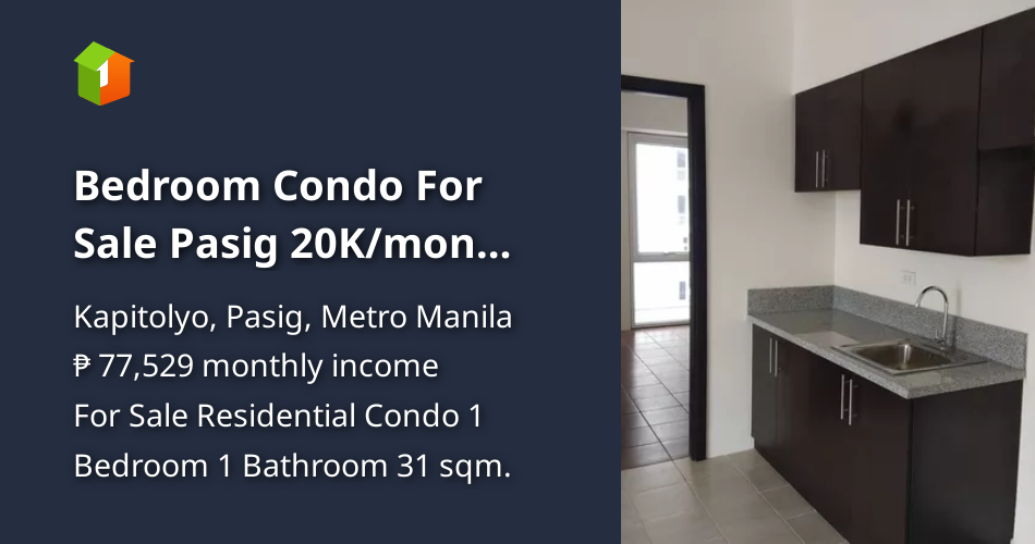 Bedroom Condo For Sale Pasig 20K/mon Rent Own BGC Ortigas Medical City