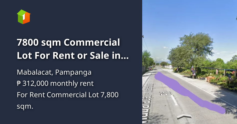 7800 sqm Commercial Lot For Rent or Sale in Mabalacat Pampanga [Lot 🚜