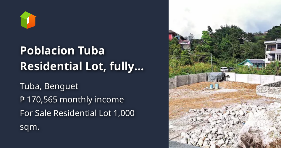 Poblacion Tuba Residential Lot, fully fenced, titled,15 mins to Baguio ...