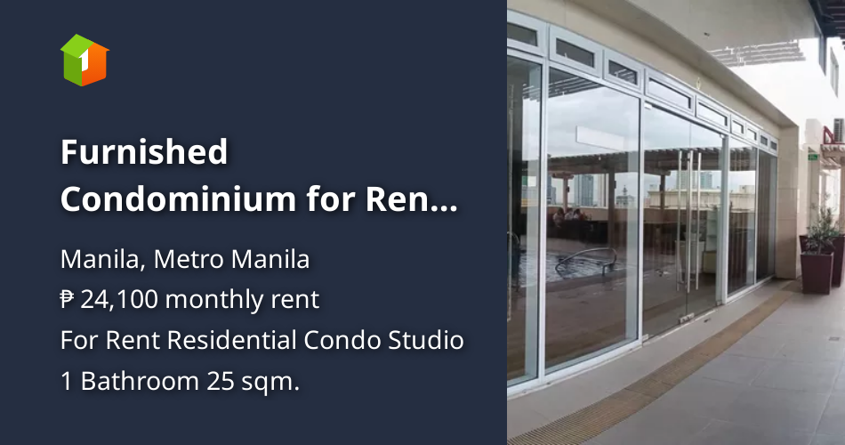 Furnished Condominium for Rent near U Belt Manila Review Center [Condo