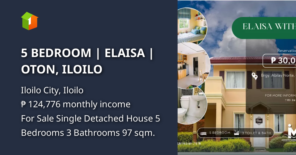 5 BEDROOM ELAISA OTON, ILOILO [House and Lot 🏘️] (April 2024) in