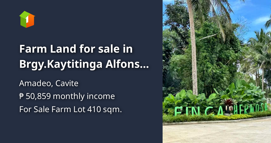 Farm Land for sale in Brgy.Kaytitinga Alfonso Cavite [Lot 🚜] (September