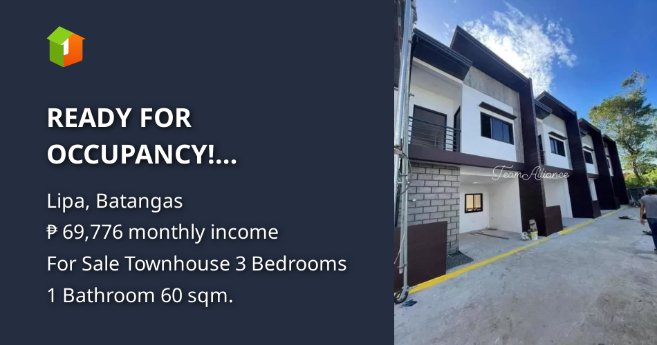 READY FOR OCCUPANCY! TARRAGON ROW TOWNHOUSE, HOUSE AND LOT [House and Lot 🏘️] (November 2022) in