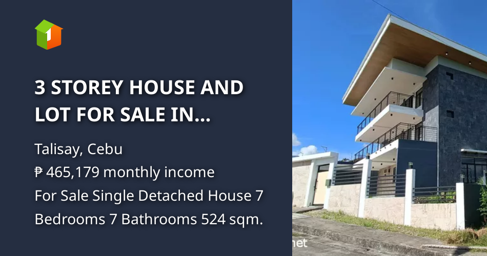 3 STOREY HOUSE AND LOT FOR SALE IN TALISAY CITY CEBU [House and Lot 🏘️