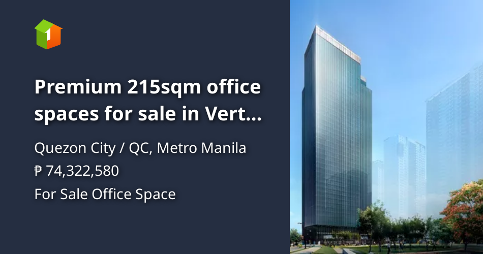 Premium 215sqm Office Spaces For Sale In Vertis North S One Vertis
