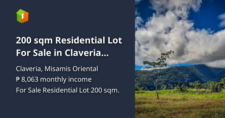 200 sqm Residential Lot For Sale in Claveria Misamis Oriental [Lot 🚜] (November 2023) in