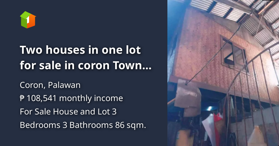 Two houses in one lot for sale in coron Town proper in Palawan [House