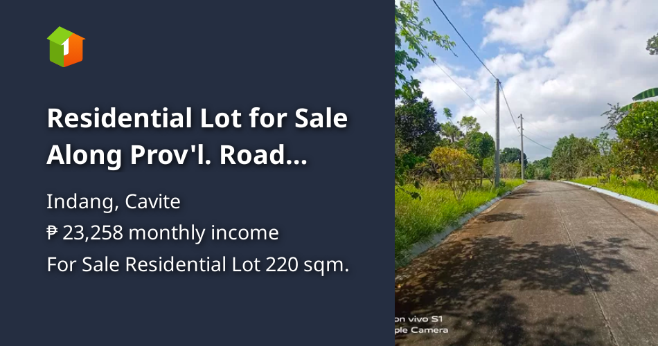 Residential Lot for Sale Along Prov'l. Road Indang Cavite [Lot 🚜