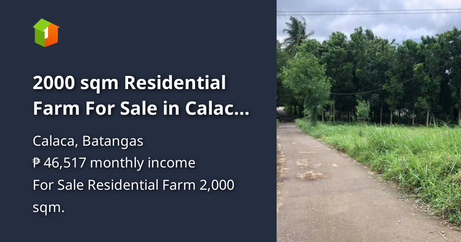 2000 sqm Residential Farm For Sale in Calaca Batangas [Lot 🚜] (February