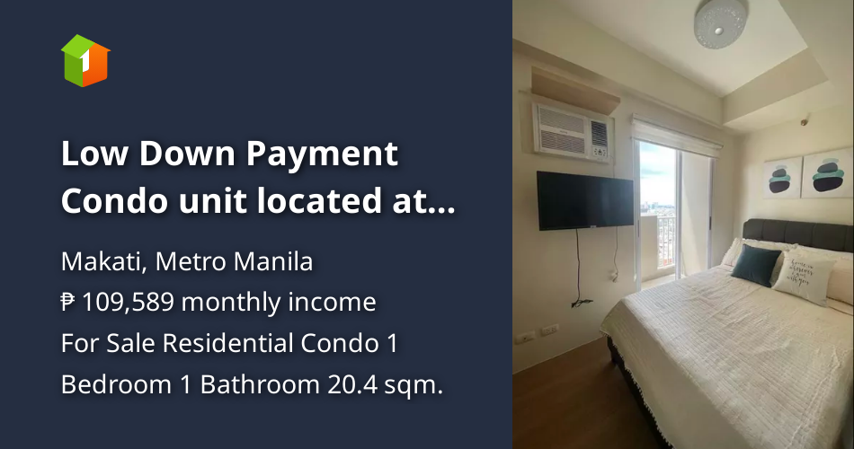 Low Down Payment Condo unit located at chino Roces Makati [Condo 🏙️