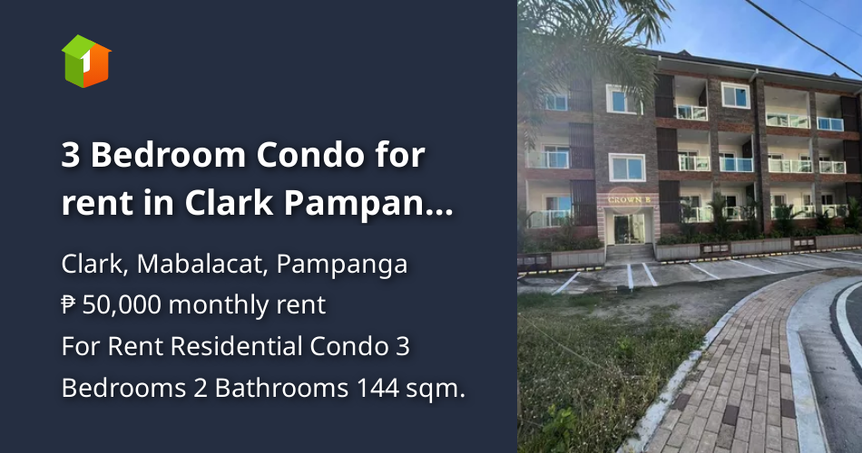 3 Bedroom Condo for rent in Clark Pampanga 144sqm [Condo 🏙️] (June 2024