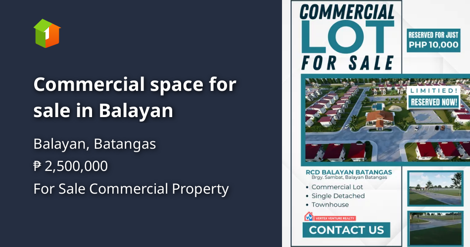 Commercial space for sale in Balayan Property 🏭] (February